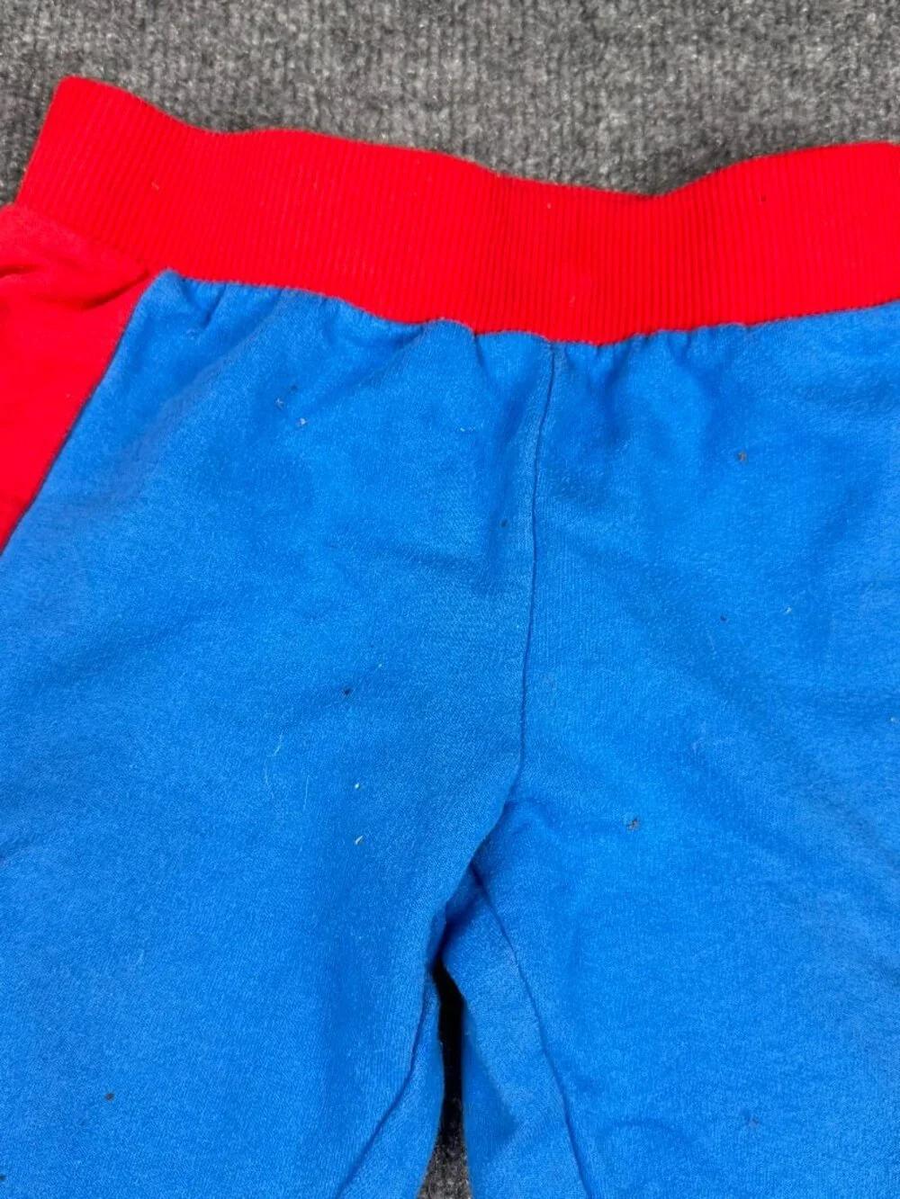 Marvel Spider-Man Boys Blue Red Jogger Sweatpants Size 4T Kids Joggers Stained